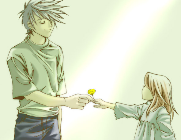 Young Kakashi Hatake and Little Sakura Haruno